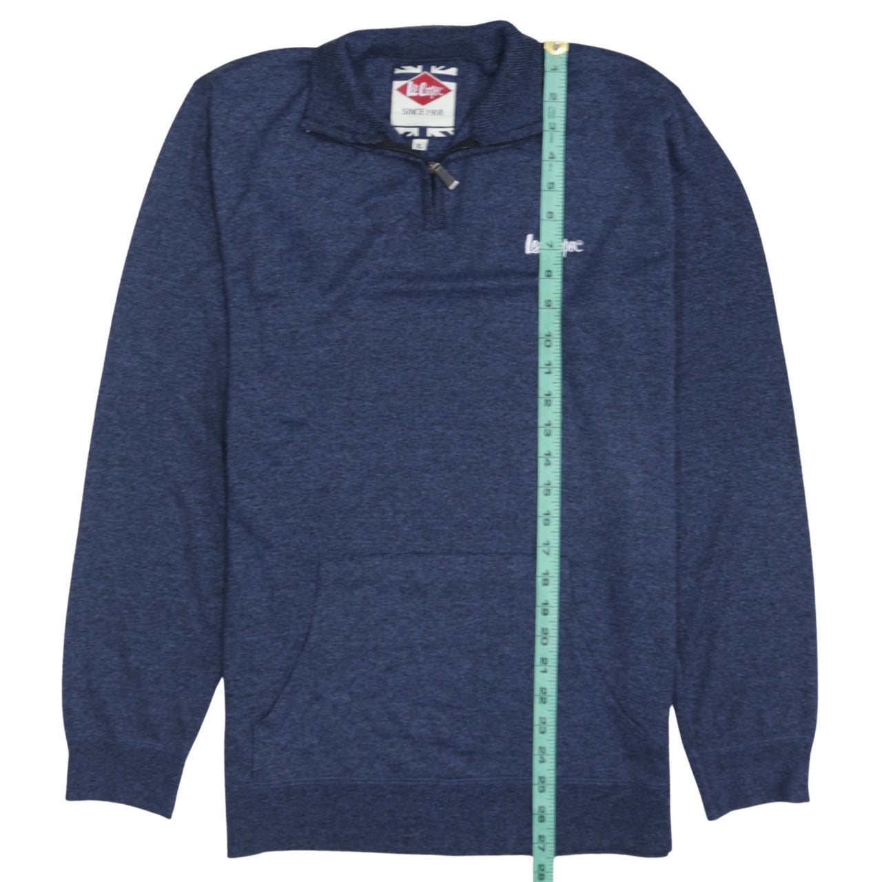 Lee Cooper Men's Blue XL 1/4 Zip Sweatshirt High Neck Top