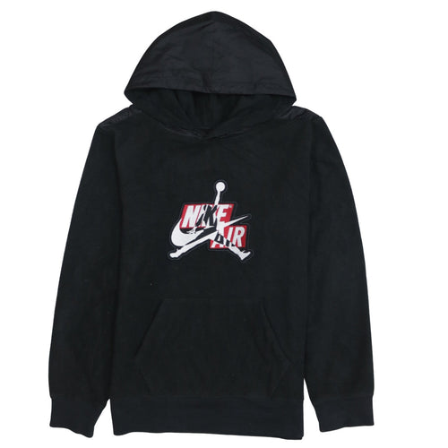Jordan Nike Air Boys Black Pullover Hoodie Size 12-13 Years Cotton Blend