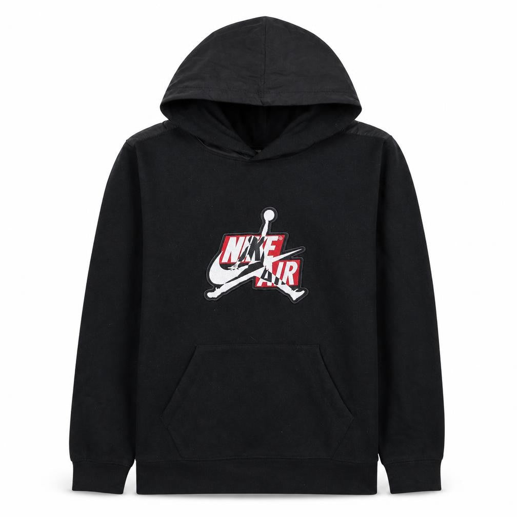 Jordan Nike Air Boys Black Pullover Hoodie Size 12-13 Years Cotton Blend