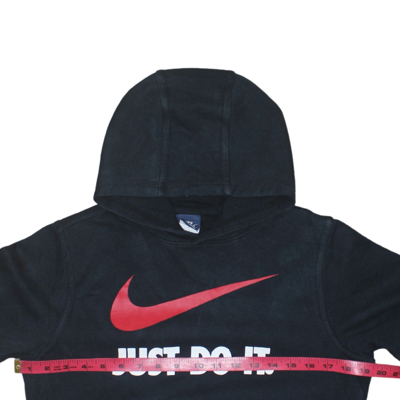 Nike Boys Black Pullover Hoodie 12-13 Years Just Do It Logo Sweatshirt