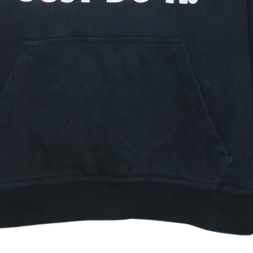 Nike Boys Black Pullover Hoodie 12-13 Years Just Do It Logo Sweatshirt