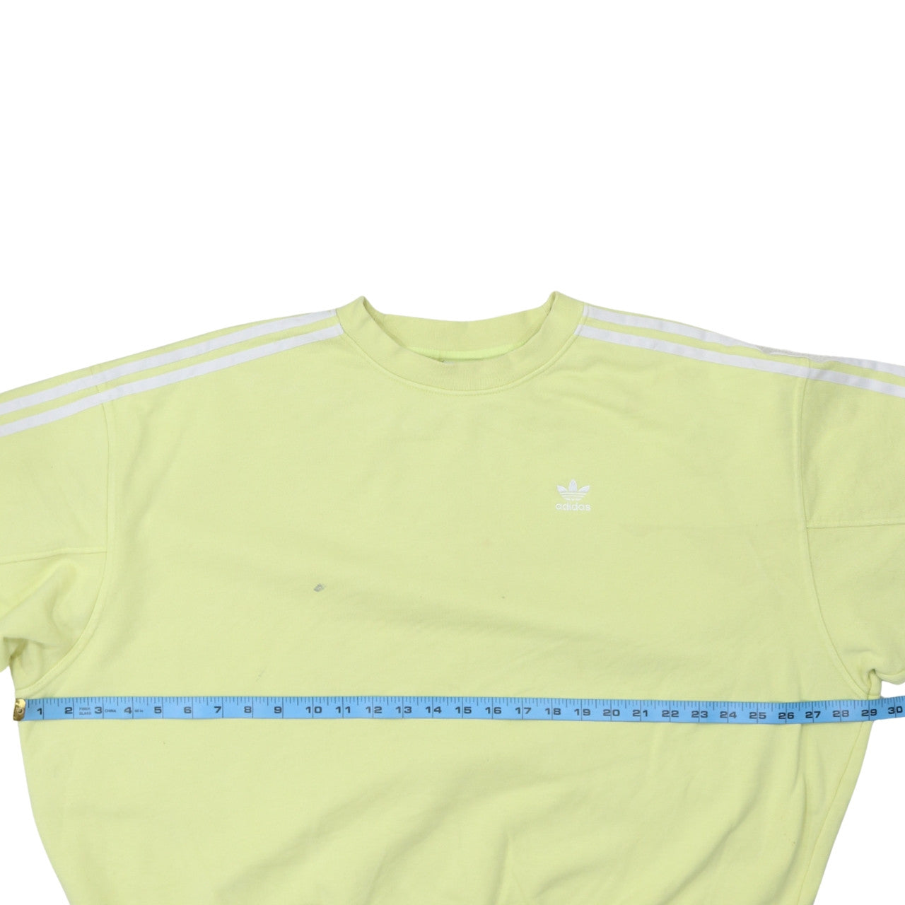 Adidas Women Yellow Crew Neck Pullover Sweatshirt Size 10