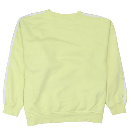 Adidas Women Yellow Crew Neck Pullover Sweatshirt Size 10
