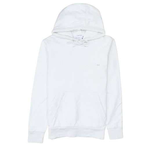 Calvin Klein Men's White Pullover Hoodie Size S
