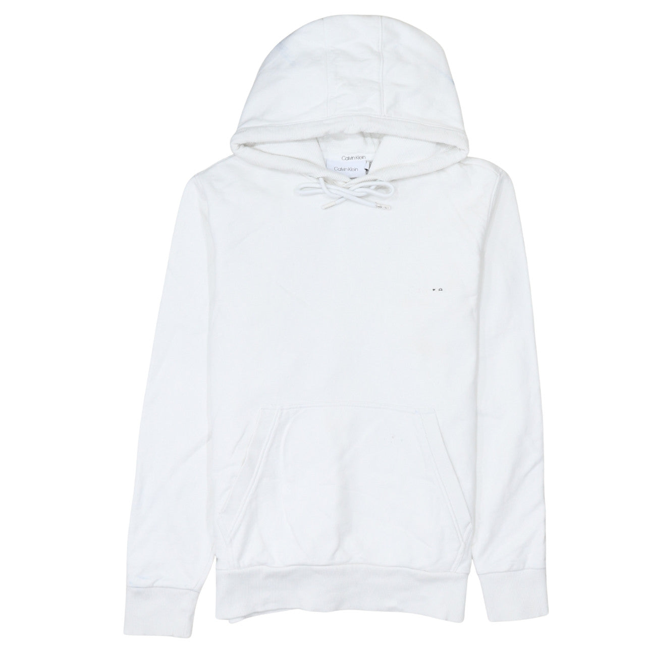 Calvin Klein Men's White Pullover Hoodie Size S