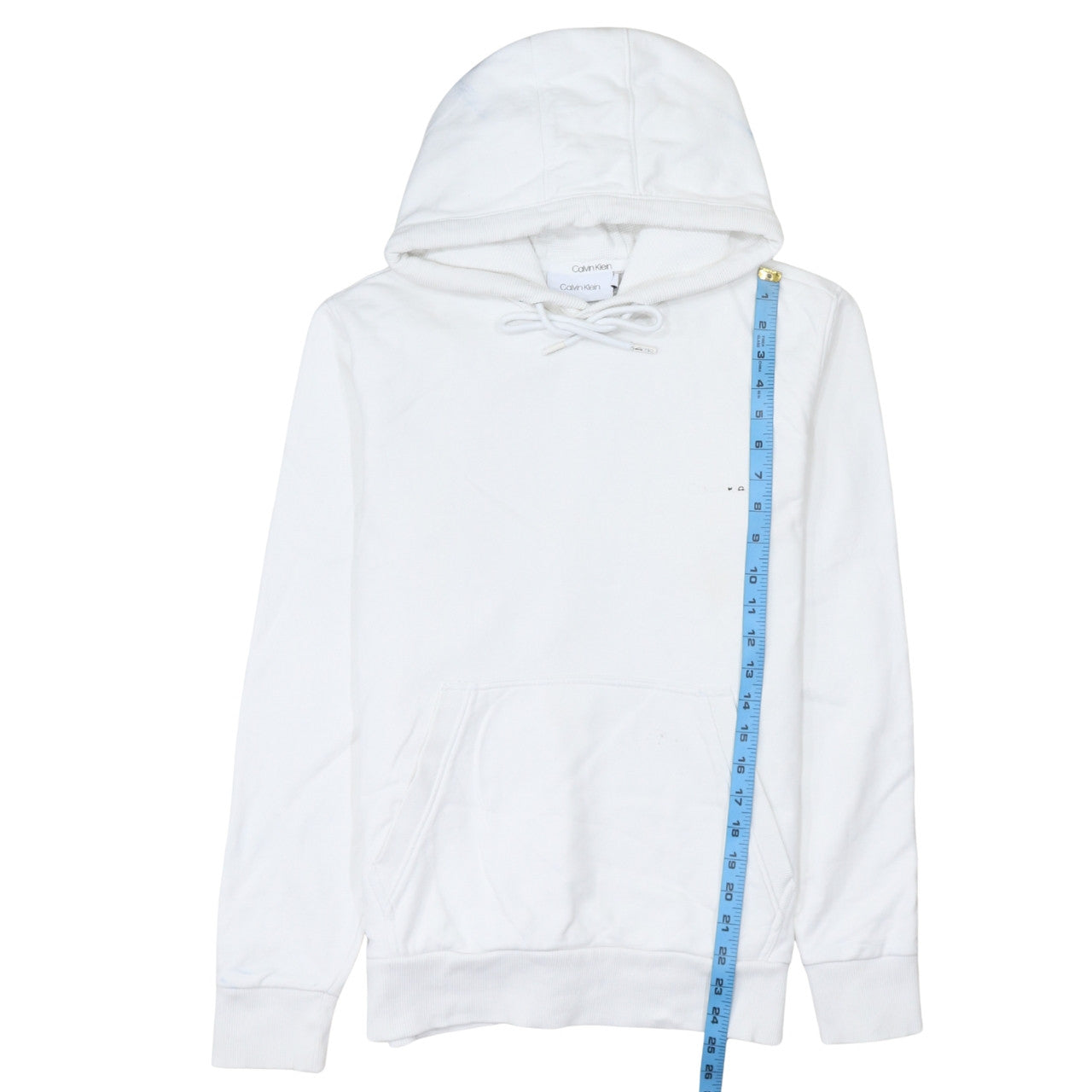 Calvin Klein Men's White Pullover Hoodie Size S