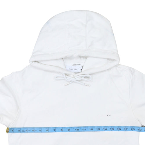 Calvin Klein Men's White Pullover Hoodie Size S