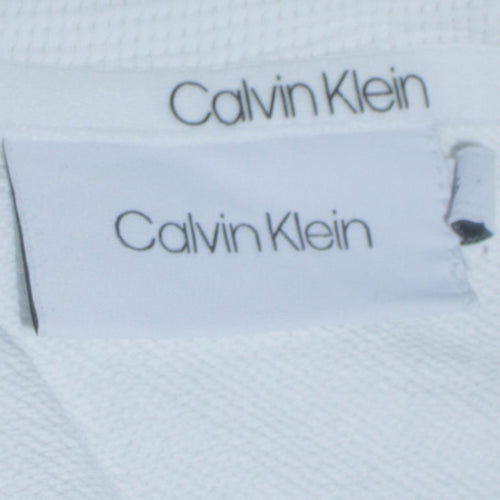 Calvin Klein Men's White Pullover Hoodie Size S
