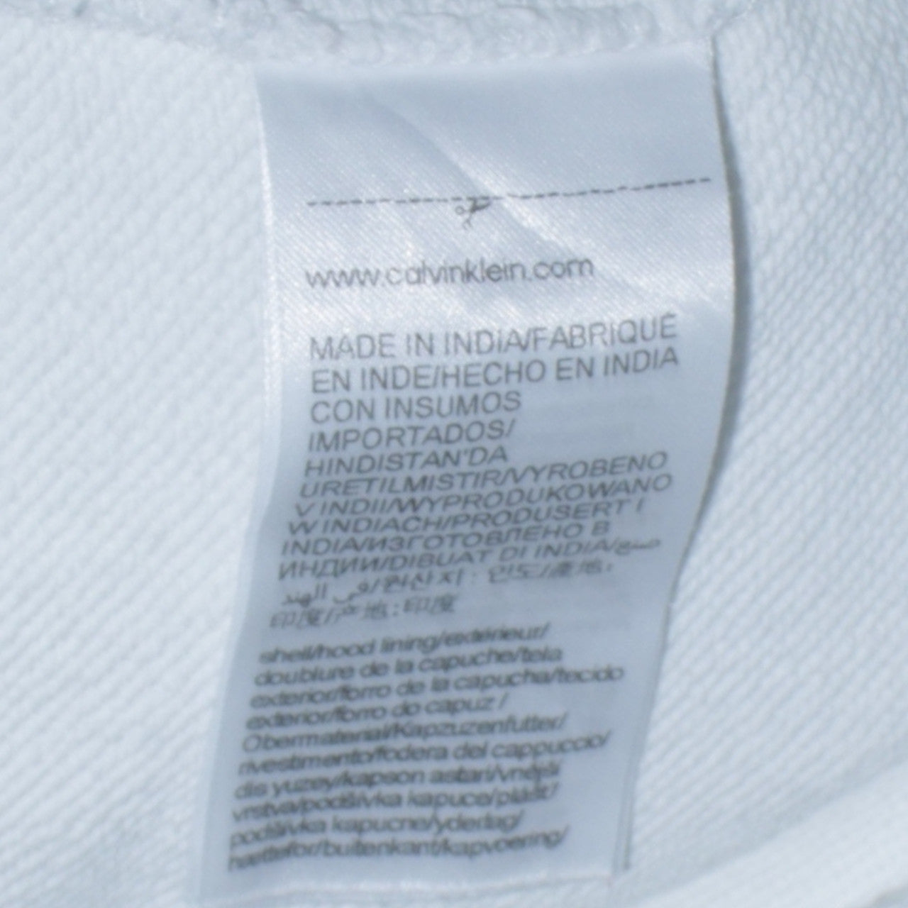 Calvin Klein Men's White Pullover Hoodie Size S