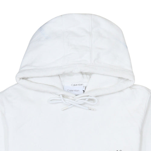 Calvin Klein Men's White Pullover Hoodie Size S