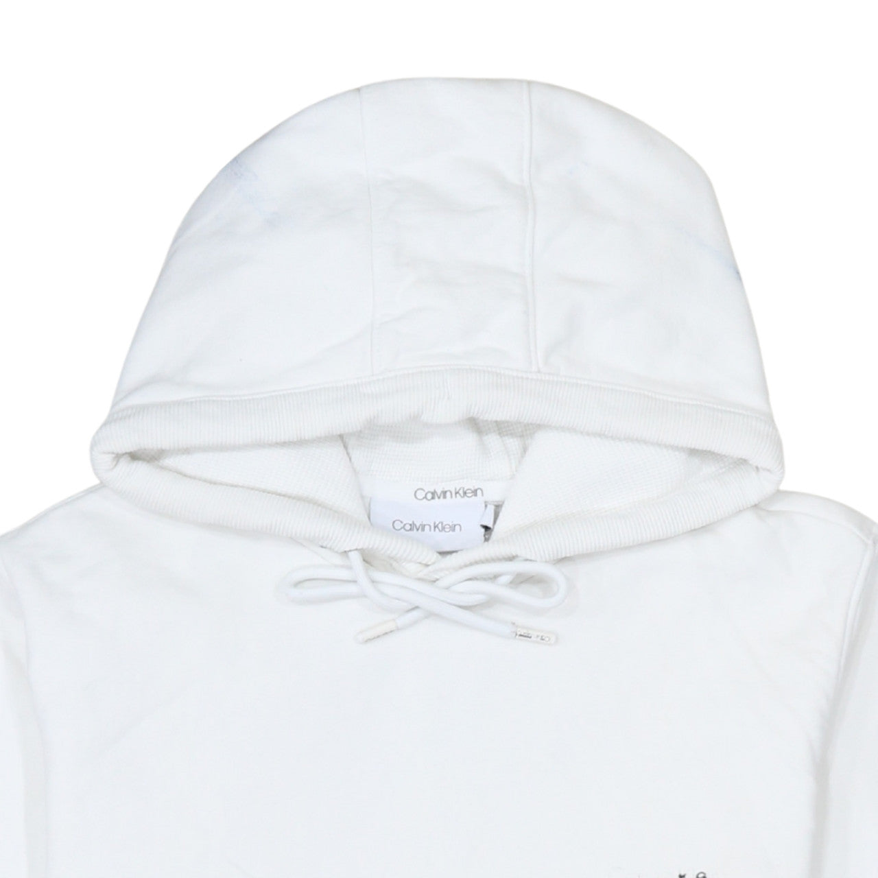 Calvin Klein Men's White Pullover Hoodie Size S