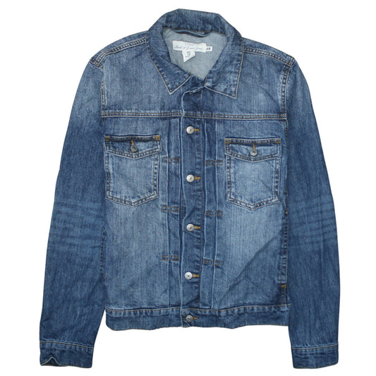 H&M L.O.G.G. Women's Blue Denim Jacket Size 12 Buttoned Classic