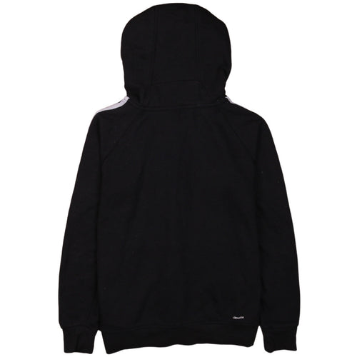 Adidas Boys Black Full Zip Hoodie Small Climalite Sportswear