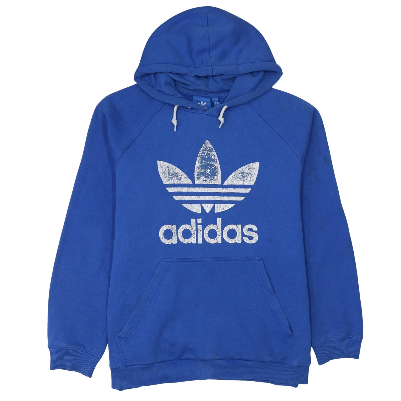 adidas Men Blue XL Pullover Hoodie with Trefoil Logo