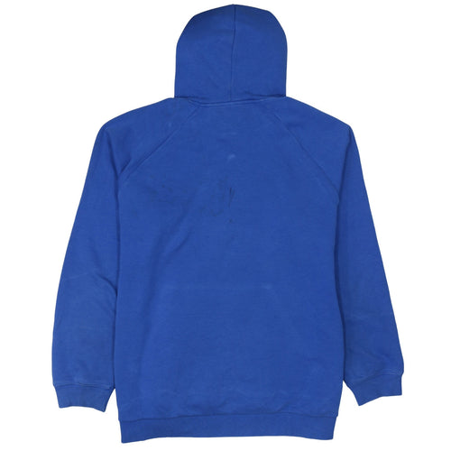 adidas Men Blue XL Pullover Hoodie with Trefoil Logo