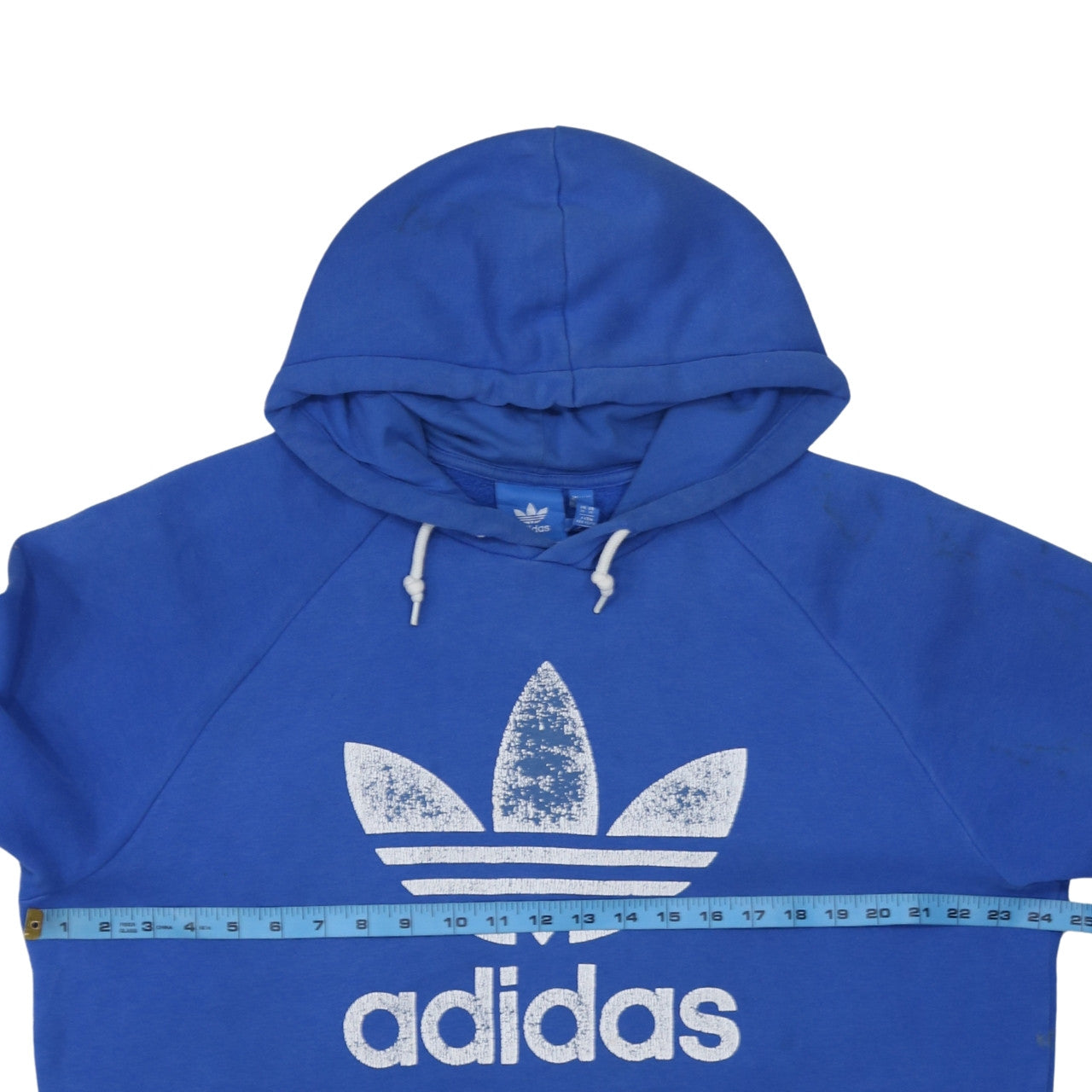 adidas Men Blue XL Pullover Hoodie with Trefoil Logo