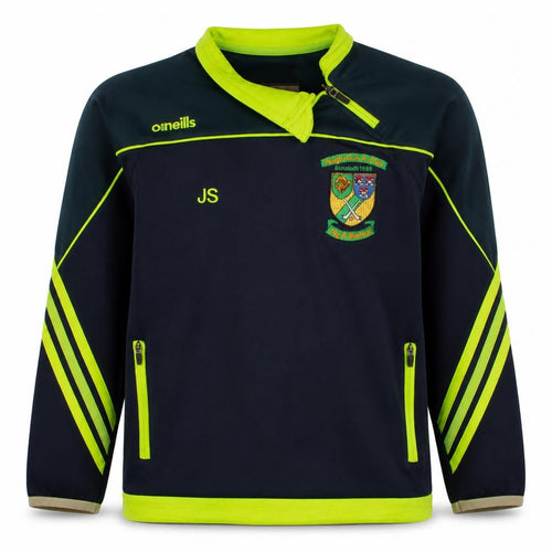 O'Neills Boys Green & Navy 1/4 Zip Faughs GAA Hoodie Age 10-11
