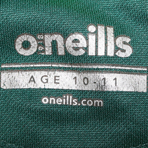 O'Neills Boys Green & Navy 1/4 Zip Faughs GAA Hoodie Age 10-11