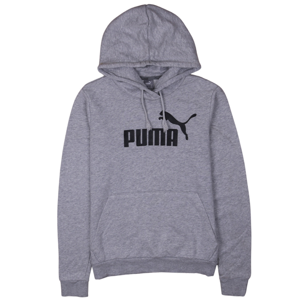 Puma Women Grey Pullover Hoodie Size 10 Logo Casual Sweatshirt