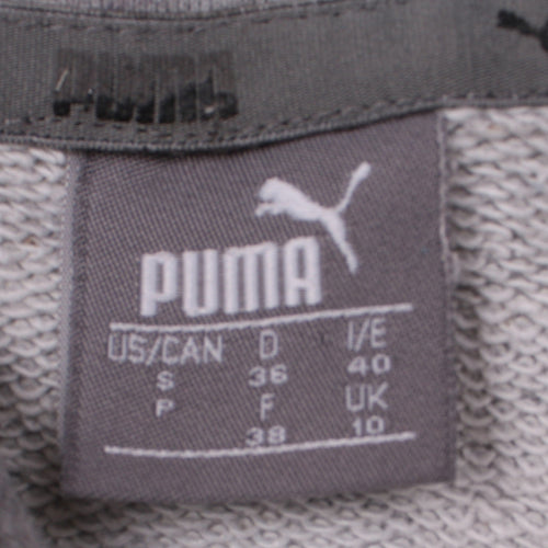 Puma Women Grey Pullover Hoodie Size 10 Logo Casual Sweatshirt