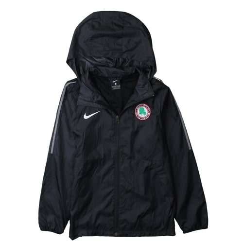 Nike Boys Black Hooded Windbreaker Jacket 12-13 Years Football Zip Coat