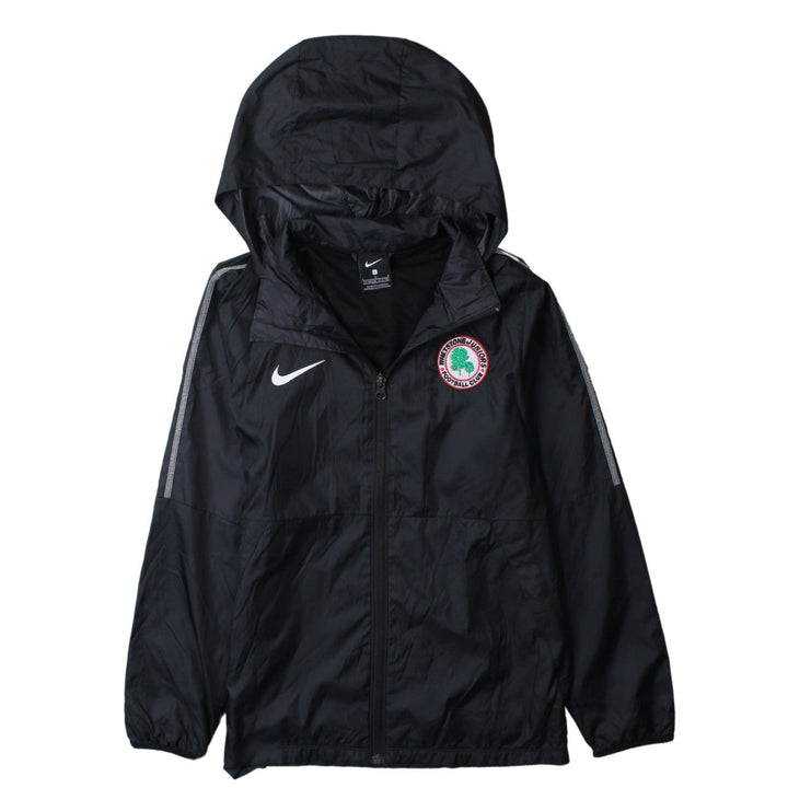 Nike Boys Black Hooded Windbreaker Jacket 12-13 Years Football Zip Coat