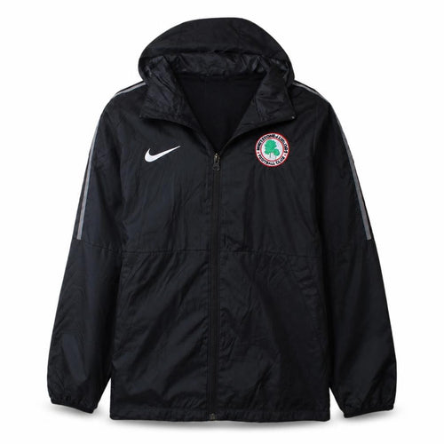 Nike Boys Black Hooded Windbreaker Jacket 12-13 Years Football Zip Coat