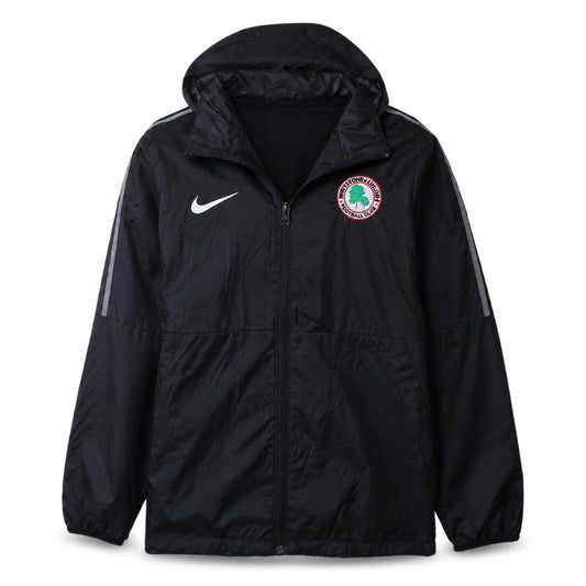 Nike Boys Black Hooded Windbreaker Jacket 12-13 Years Football Zip Coat