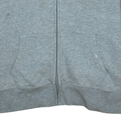 GAP Men's Grey Full Zip Hoodie Sweatshirt Size M Logo Fleece