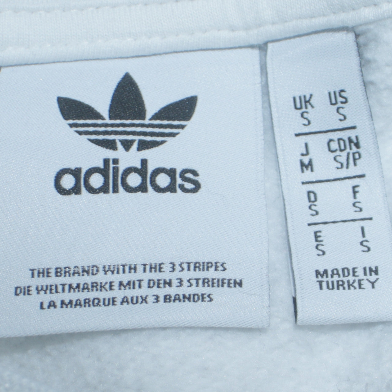 adidas Men's White Small Pullover Hoodie with Gold Logo