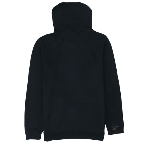 Nike Mens Black Pullover Hoodie Small Logo Graphic Dri-Fit