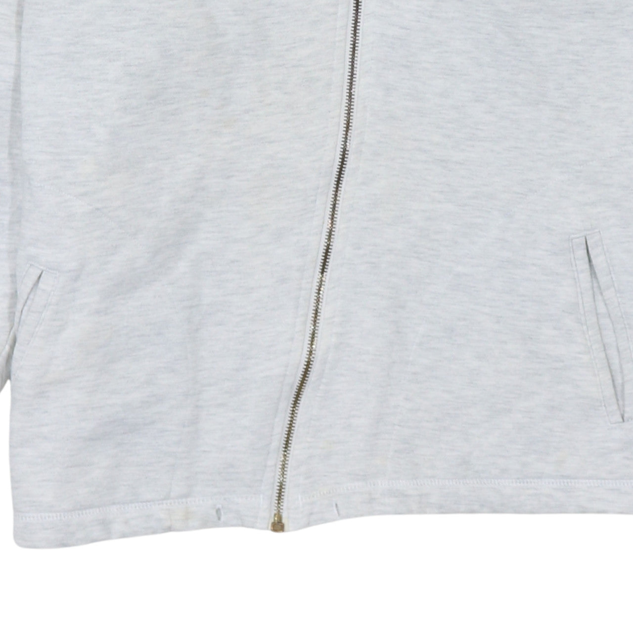 Reebok Womens Grey Full Zip Hoodie Size 12 Cotton Essentials