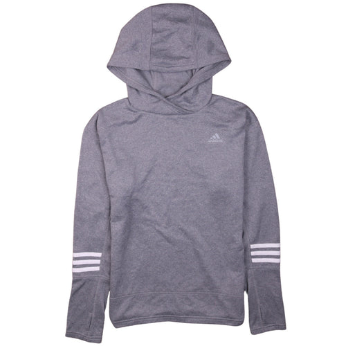 Adidas Womens Grey Pullover Hoodie Small Athletic Casual