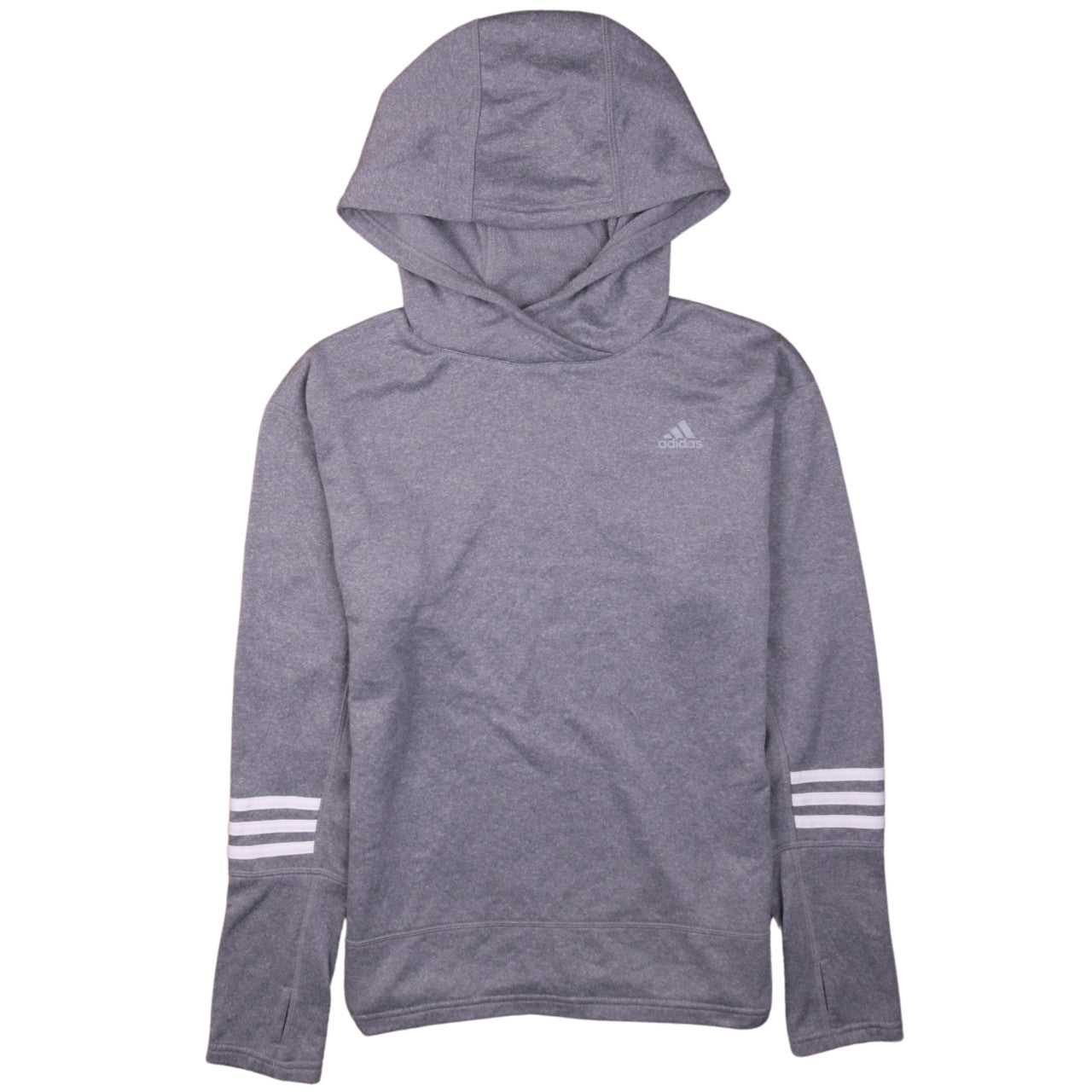 Adidas Womens Grey Pullover Hoodie Small Athletic Casual