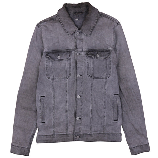 ASOS Men’s Grey Denim Jacket XL Tall Long Cotton Casual