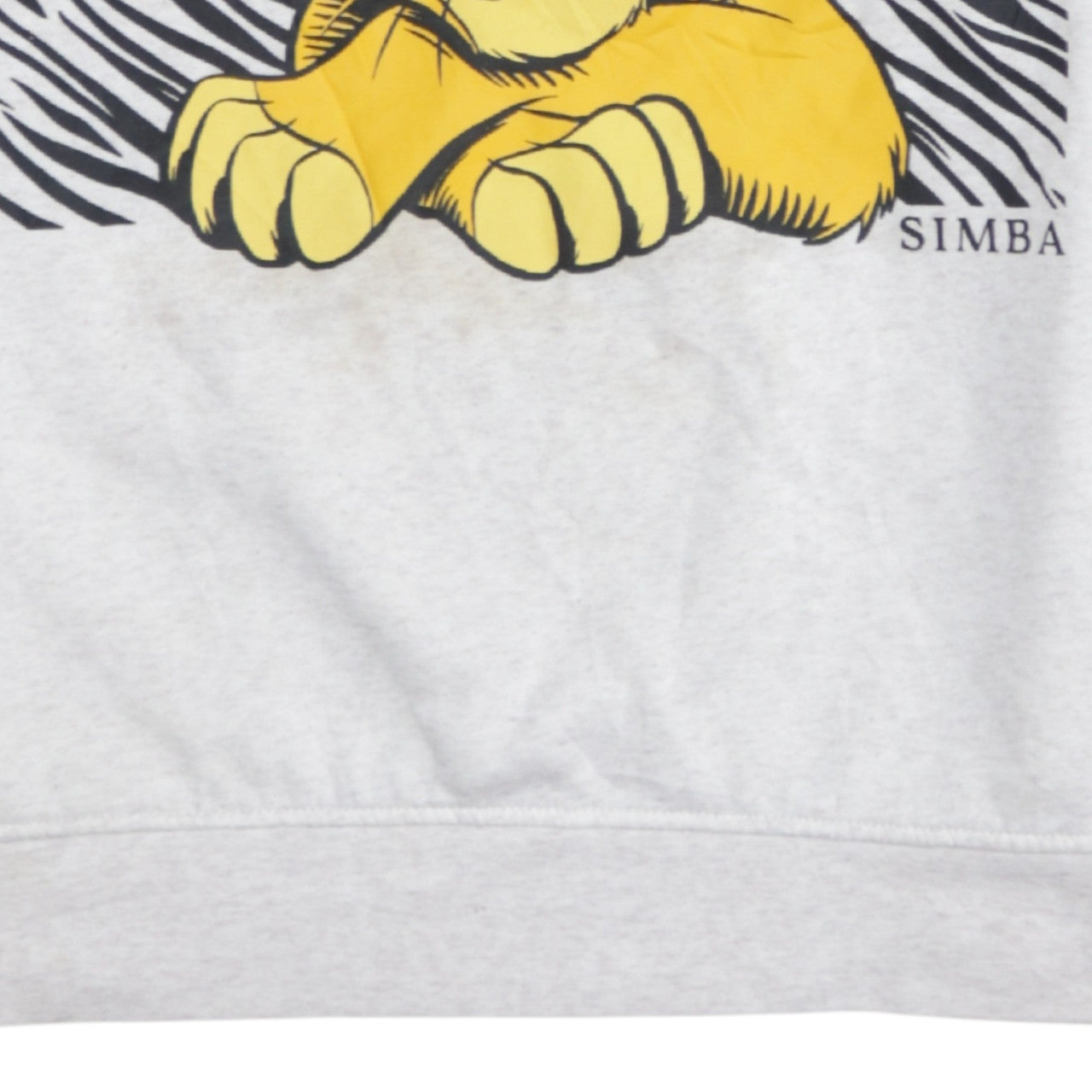 Disney Women Grey Simba Sweatshirt Small Pullover Graphic Print