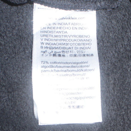 Calvin Klein Men's Black Small 1/4 Zip Collared Fleece Sweatshirt