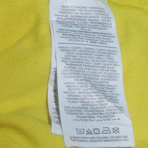 Nike Men's Yellow 1/4 Zip Dri-FIT Sports Sweatshirt Size M