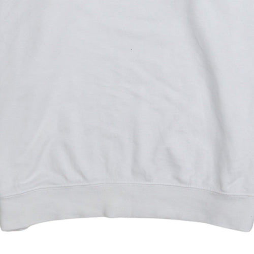 Nike Women's White Small Pullover Hoodie with Gold Logo