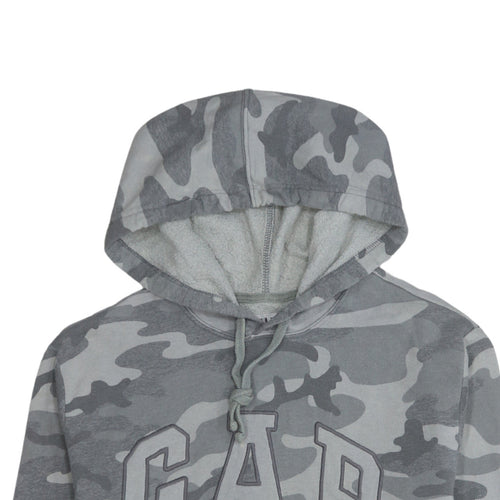 GAP Men's Grey Camouflage Pullover Hoodie Size M