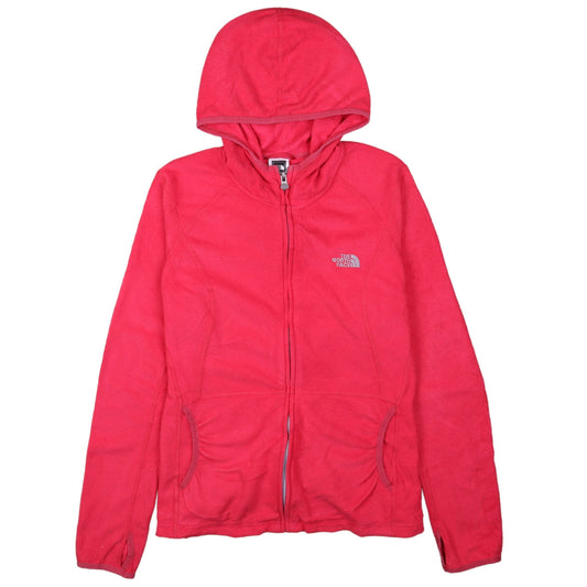 The North Face Womens Pink Fleece Hooded Full Zip Jacket L