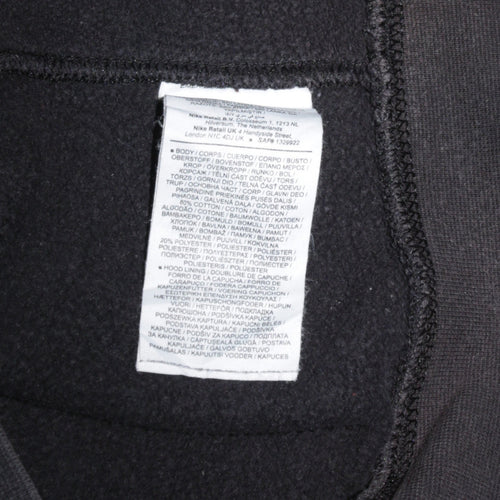 Nike Men's Black Pullover Fleece Hoodie L Regular Fit