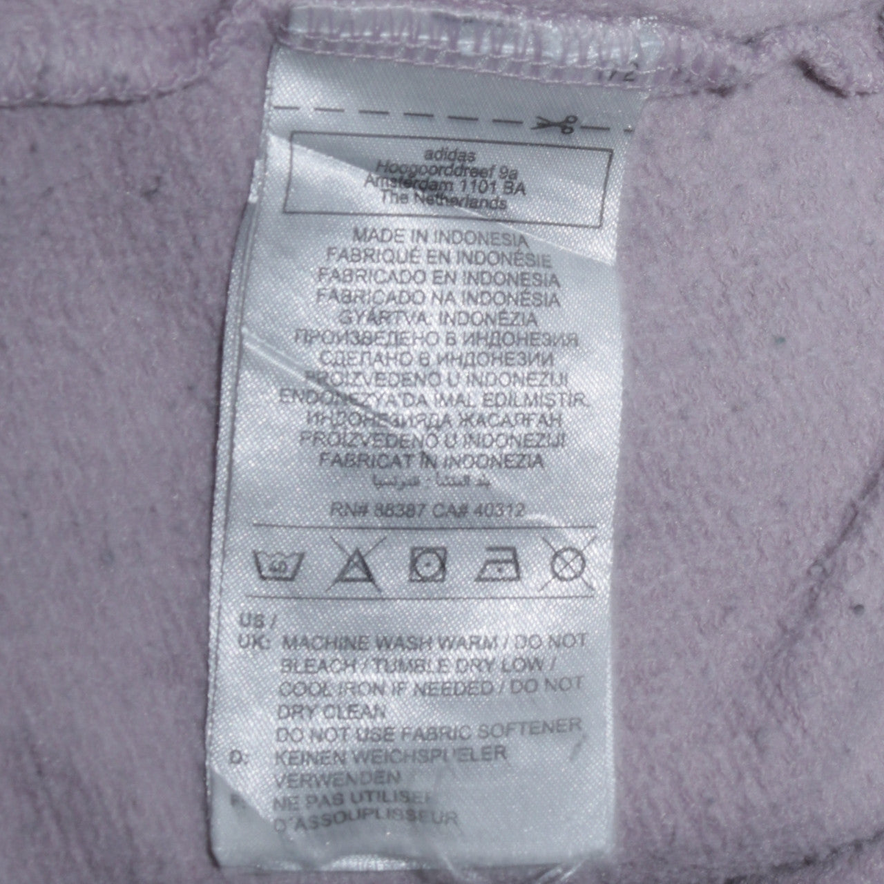 adidas Women’s Purple Pullover Hoodie Size L Fleece Casual Sportswear