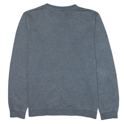Nike Men Grey Crew Neck Logo Pullover Sweatshirt Size M