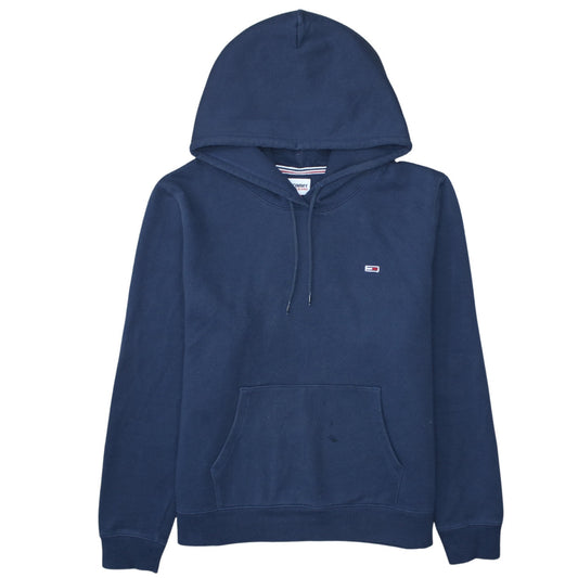 Tommy Jeans Men's Blue XL Pullover Hoodie Cotton Blend