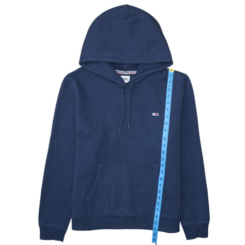 Tommy Jeans Men's Blue XL Pullover Hoodie Cotton Blend