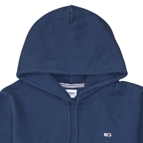 Tommy Jeans Men's Blue XL Pullover Hoodie Cotton Blend