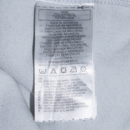 Adidas Women Grey Crew Neck Pullover Sweatshirt Size 12