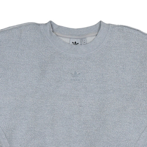 Adidas Women Grey Crew Neck Pullover Sweatshirt Size 12
