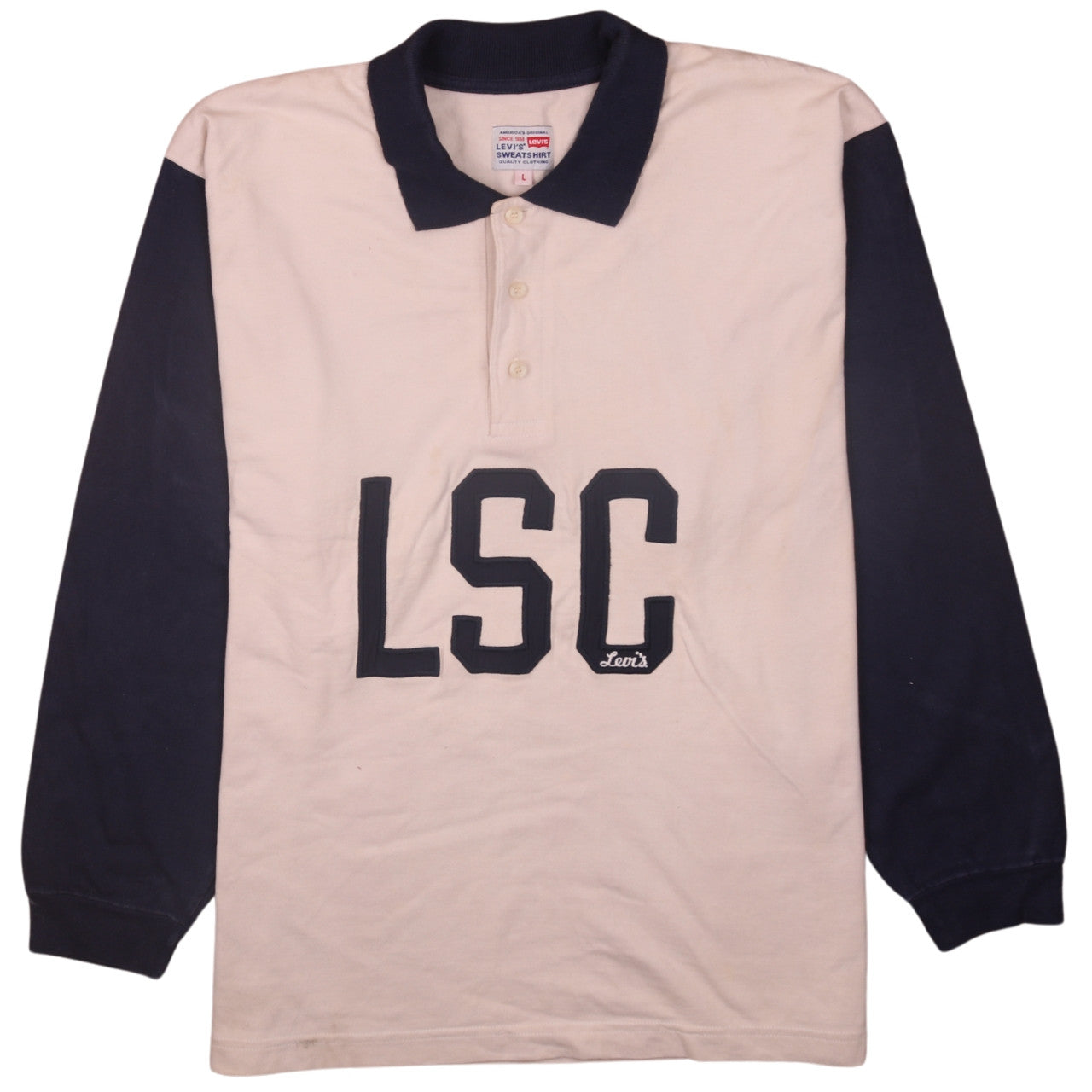 Levi's Men's Beige LSC Collared Henley Sweatshirt Size L